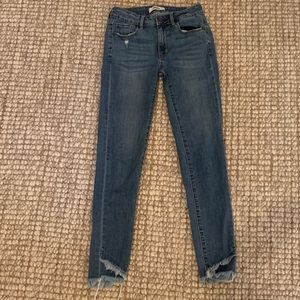 JBD Frayed Cuff Light Wash Skinny Jeans- 24